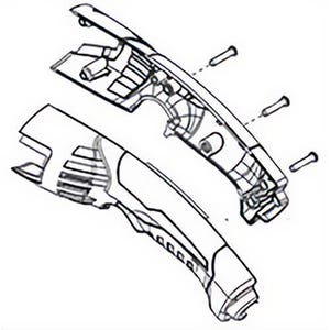 Milwaukee® 31-44-0655 Replacement Rear Handle without Lock-On Assembly, for 6121 Compact Rat-Tail Angle Grinder