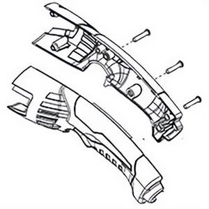 Milwaukee® 31-44-0715 Replacement Rear Handle Assembly, No-Lock, for use with 6124 5 Rat-Tail Angle Grinder