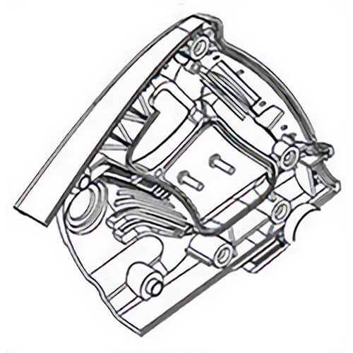Milwaukee® 31-44-1108 Replacement Right Hand Handle, for use with 6577 Worm Drive Saw