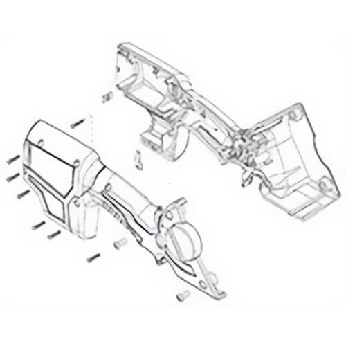 Milwaukee® 31-44-2290 Replacement Handle Halve Kit, for use with 2470 12V PVC Shear