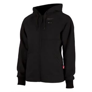 Milwaukee® 336B-21S M12™ Women's Heated Hoodie with M12™ Battery, Charger and Battery Holder, Wind and Water Resistant, Black, S