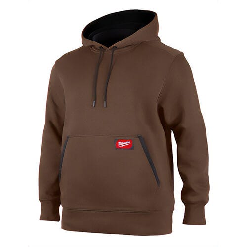 Milwaukee® 351BR-S FreeFlex™ Pullover Hoodie, Midweight, Breathable Fabric, Reinforced Pocket Seams, Brown, S
