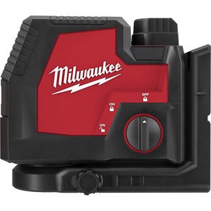 Milwaukee® 3522-21 Cordless Self Leveling Cross Line and Plumb Points Laser, 100 ft Measuring, +/- 1/8 in at 33 ft Accuracy, 4 V