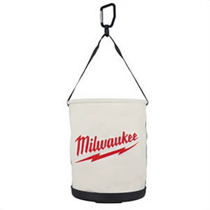 Milwaukee® 48-22-8271 Utility Bucket, 14.57 in H x 11.81 in W x 11.81 in D, 1 Pocket, Canvas, Black/White