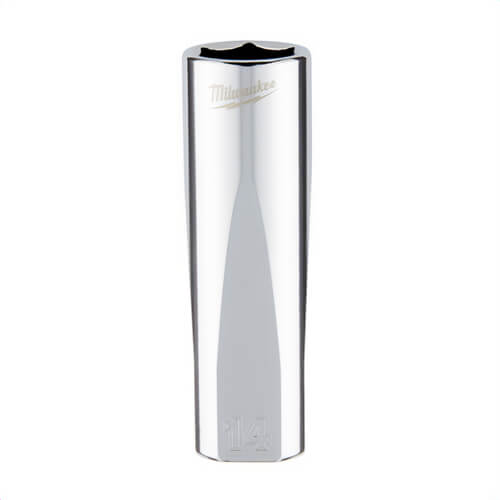 Milwaukee® 45-34-0014 Deep Socket with Four Flat™ Sides, 3/8 in Drive, 14 mm Metric