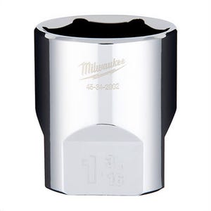 Milwaukee® 45-34-2002 Standard Socket, 1/2 in, 1-3/16 in, 6 Points, Polished Chrome