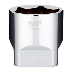 Milwaukee® 45-34-2004 Standard Socket, 1/2 in, 1-1/2 in, 6 Points, Polished Chrome