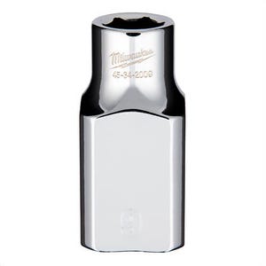 Milwaukee® 45-34-2009 Standard Socket, 1/2 in, 9 mm, 6 Points, Polished Chrome