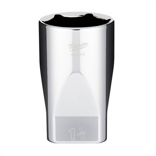 Milwaukee® 45-34-2107 Deep Socket, 1/2 in, 1-1/2 in, 6 Points, Polished Chrome