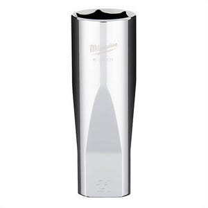 Milwaukee® 45-34-2121 Deep Socket, 1/2 in, 21 mm, 6 Points, Polished Chrome