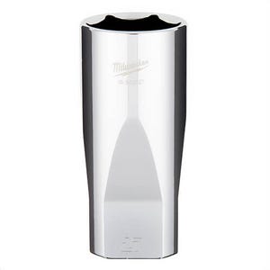 Milwaukee® 45-34-2127 Deep Socket, 1/2 in, 27 mm, 6 Points, Polished Chrome