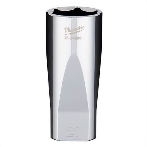 Milwaukee® 45-34-8041 Deep Socket, 3/8 in, 21 mm, 6 Points, Polished Chrome