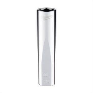Milwaukee® 45-34-9017 Deep Socket, 1/4 in, 11/32 in, 6 Points, Polished Chrome
