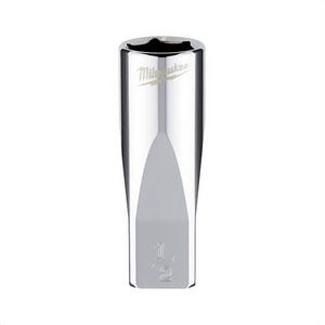 Milwaukee® 45-34-9020 Deep Socket, 1/4 in, 1/2 in, 6 Points, Polished Chrome
