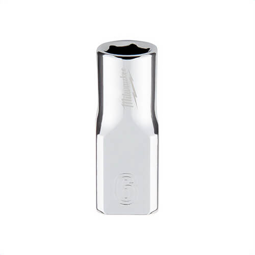 Milwaukee® 45-34-9032 Standard Socket, 1/4 in, 6 mm, 6 Points, Polished Chrome