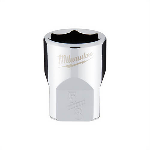 Milwaukee® 45-34-9066 Standard Socket, 3/8 in, 5/8 in, 6 Points, Polished Chrome