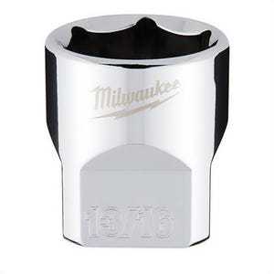 Milwaukee® 45-34-9069 Standard Socket, 3/8 in, 13/16 in, 6 Points, Polished Chrome
