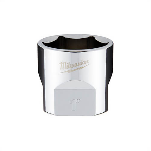 Milwaukee® 45-34-9072 Standard Socket, 3/8 in, 1 in, 6 Points, Polished Chrome