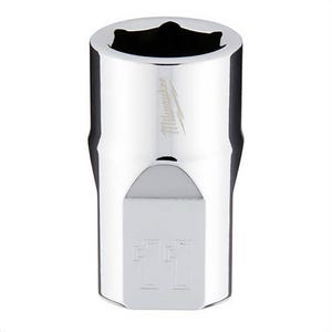 Milwaukee® 45-34-9081 Standard Socket, 3/8 in, 11 mm, 6 Points, Polished Chrome