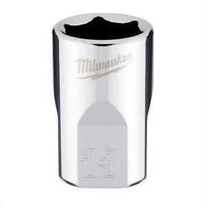Milwaukee® 45-34-9083 Standard Socket, 3/8 in, 13 mm, 6 Points, Polished Chrome