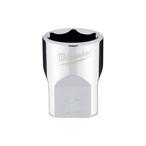 Milwaukee® 45-34-9086 Standard Socket, 3/8 in, 16 mm, 6 Points, Polished Chrome