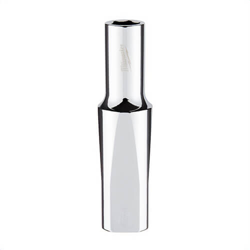 Milwaukee® 45-34-9092 Deep Socket, 3/8 in, 8 mm, 6 Points, Polished Chrome