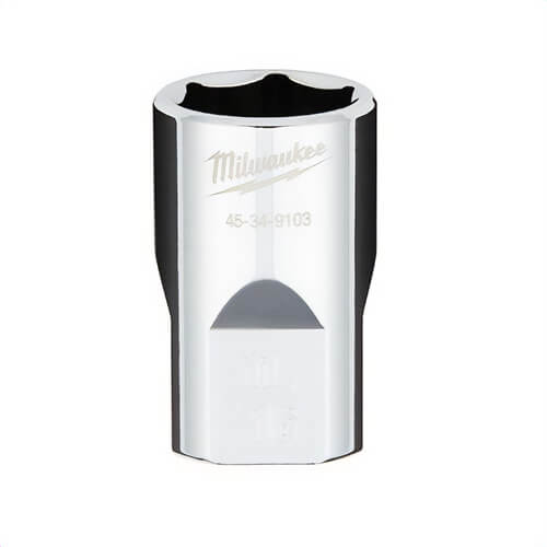 Milwaukee® 45-34-9103 Standard Socket with Four Flat™ Sides, 1/2 in, 11/16 in, 6 Points