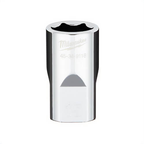 Milwaukee® 45-34-9116 Standard Socket with Four Flat™ Sides, 1/2 in, 15 mm, 6 Points