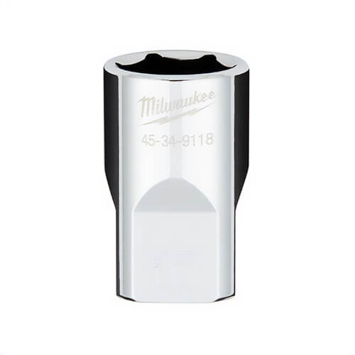 Milwaukee® 45-34-9118 Standard Socket with Four Flat™ Sides, 1/2 in, 17 mm, 6 Points