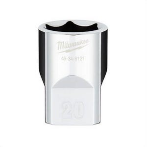 Milwaukee® 45-34-9121 Standard Socket with Four Flat™ Sides, 1/2 in, 20 mm, 6 Points