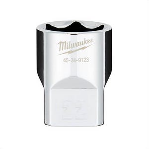 Milwaukee® 45-34-9123 Standard Socket with Four Flat™ Sides, 1/2 in, 22 mm, 6 Points