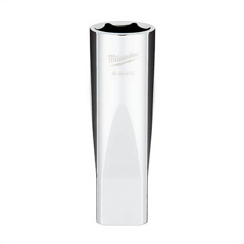 Milwaukee® 45-34-9143 Deep Socket with Four Flat™ Sides, 1/2 in, 19 mm, 6 Points