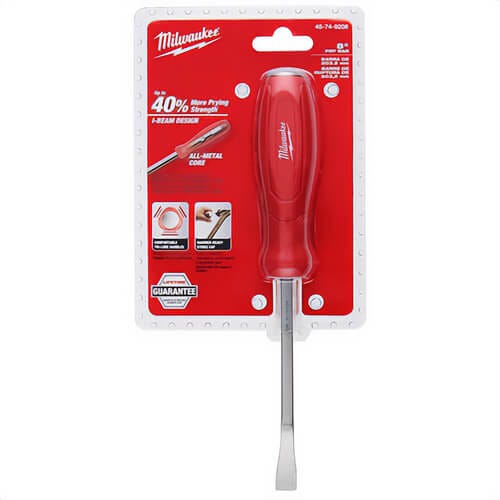 Milwaukee® 45-74-9208 I-Beam Pry Bar, Beveled Tip, 8 in OAL, Steel