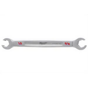 Milwaukee® 45-96-8302 Double End Flare Nut Wrench, 1/2 in x 9/16 in