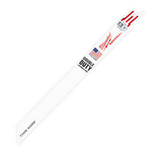 Milwaukee® Ice Hardened™ Sawzall® 48-00-4188 Double Duty Straight Back Thin Kerf Reciprocating Saw Blade, 9 in L x 3/4 in W