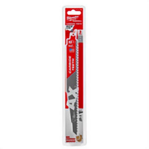 Milwaukee® 48-00-5326 Sawzall® AX™ with Carbide Teeth Wood Blades, 9 in L x 1 in W, 5 TPI, 3 pk