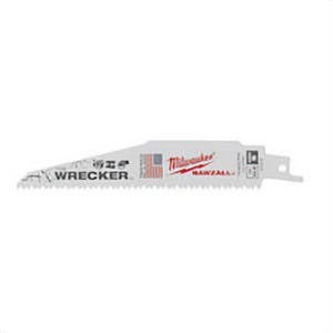 Milwaukee® 48-01-2701 The Wrecker™ Sawzall® Demo Profile Reciprocating Saw Blade, 6 in L x 1 in W, 7 TPI, 11 TPI
