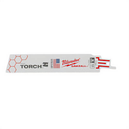 Milwaukee® 48-01-2762 The Torch™ Sawzall® Demo Profile Reciprocating Saw Blade, 6 in L x 1 in W, 14 TPI, Universal Tang