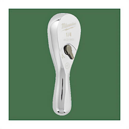 Milwaukee® 48-22-9003 Slim Profile Ratchet, 1/4 in Drive, 3 in OAL, Steel, Polished Chrome