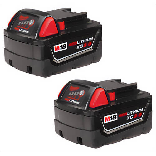 Milwaukee® 48-11-1822 M18™ Rechargeable Cordless Battery Pack, 3 Ah Lithium-Ion Battery, 18 VDC Charge
