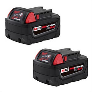 Milwaukee® M18™ Redlithium™ 48-11-1852 Rechargeable Cordless Battery Pack, 5 Ah Li-Ion Battery, 18 VDC Charge