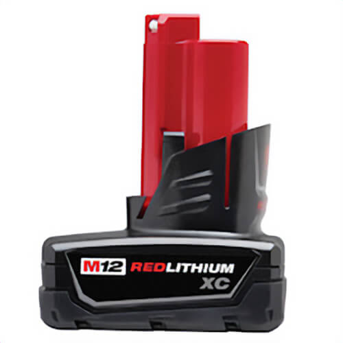 Milwaukee® M12™ Redlithium™ 48-11-2402 High Capacity Rechargeable Cordless Battery Pack, 3 Ah Li-Ion Battery, 12 VDC Charge