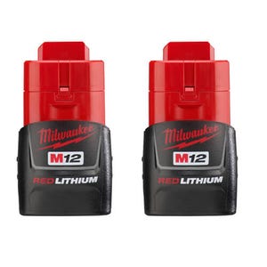 Milwaukee® M12™ 48-11-2411 Compact Rechargeable Cordless Battery Pack, 1.5 Ah Li-Ion Battery, 12 VDC Charge