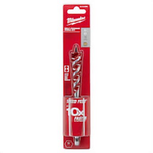 Milwaukee® Speed Feed™ 48-13-0058 Self-Feed Wood Bit, 5/8 in dia, 6-1/2 in OAL, 3 in L Back Tapered Flute, 1/4 in Shank