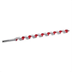 Milwaukee® 48-13-5520 Long Ship Auger Bit, 7/16 in dia, 18 in OAL, 15 in L Wide Flute, 5/16 in Shank