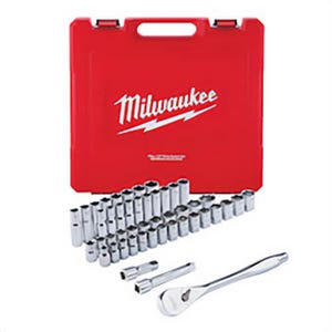 Milwaukee® 48-22-9010 Wrench Set, 47 pc, 1/2 to 1-1/8 in, 10 to 24 mm