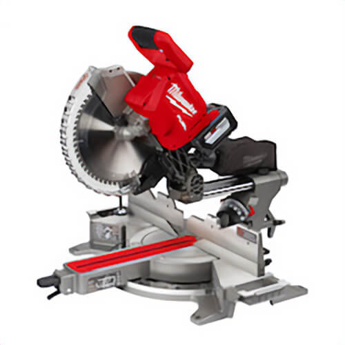 Milwaukee® M18 Fuel™ 2739-21HD Dual Bevel Cordless Compound Miter Saw Kit, 12 in Blade, 1 in Arbor/Shank, 6-3/4 in Vertical Against Fence