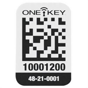 Milwaukee® 48-21-0001 One-Key™ Self-Adhesive Small Asset ID Tag, 1 in H x 11/16 in W, Black/White, Plastic