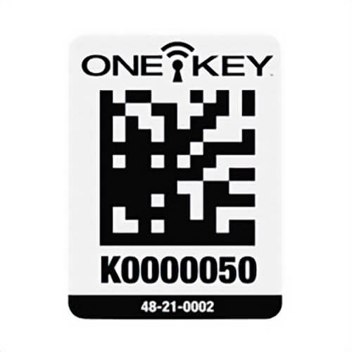 Milwaukee® 48-21-0002 One-Key™ Self-Adhesive Large Asset ID Tag, 2 in H x 1-1/2 in W, Black/White, Plastic