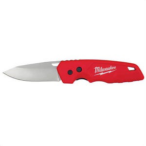Milwaukee® 48-22-1520 Fastback™ Lockable Folding Pocket Knife, Stainless Steel Drop Point Blade, 2.95 in L Blade